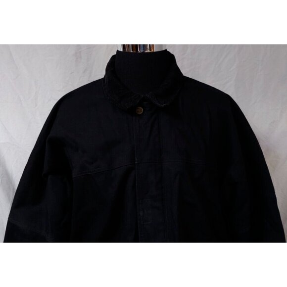 Timberland Pro Series Men XXL Black Lined Corduroy Collar Full Zip Canvas Coat - Picture 3 of 16